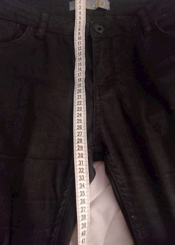 Siyah Dar Kesim Midi Kadın Kot Pantolon - Görsel 9