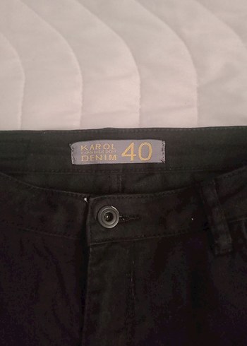 Siyah Dar Kesim Midi Kadın Kot Pantolon - Görsel 2