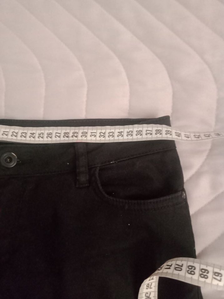 Siyah Dar Kesim Midi Kadın Kot Pantolon - Görsel 3