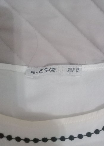 Nakışlı Dantel Detaylı Kısa Kollu Bohem Bluz - Görsel 3