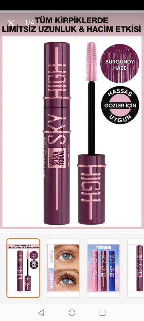 Maybelline Kahverengi Mürdüm Maskara - Görsel 2