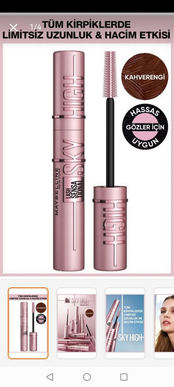 Maybelline Kahverengi Mürdüm Maskara - Görsel 2