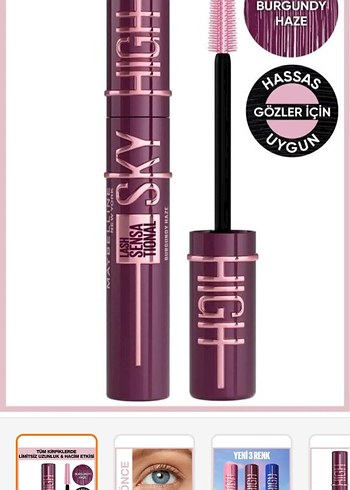 Maybelline Kahverengi Mürdüm Maskara - Görsel 2