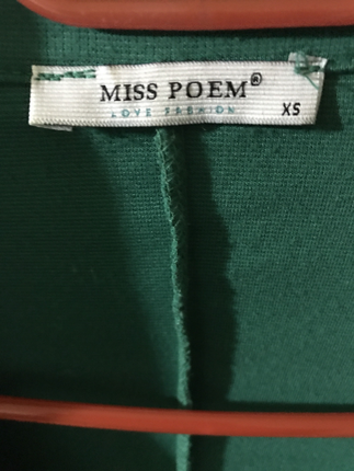 xs Beden yeşil Renk MISS POEM marka orjinal ceket 