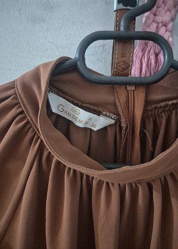 m Beden Diger Bej Midi Uzun Kollu Tunik
