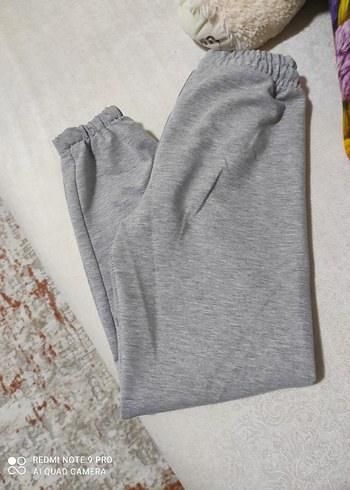 Gri Kadın Fermuarlı Rahat Eşofman Altı - Görsel 2