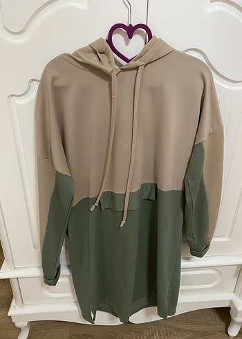 Kadın Kapüşonlu Salaş Midi Sweatshirt takım