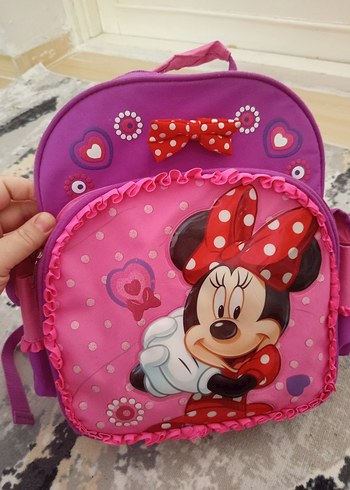 Pembe Minnie Mouse Okul Çantası