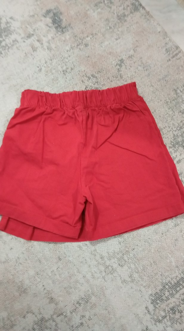 Kırmızı Pilili etek şort - Görsel 2