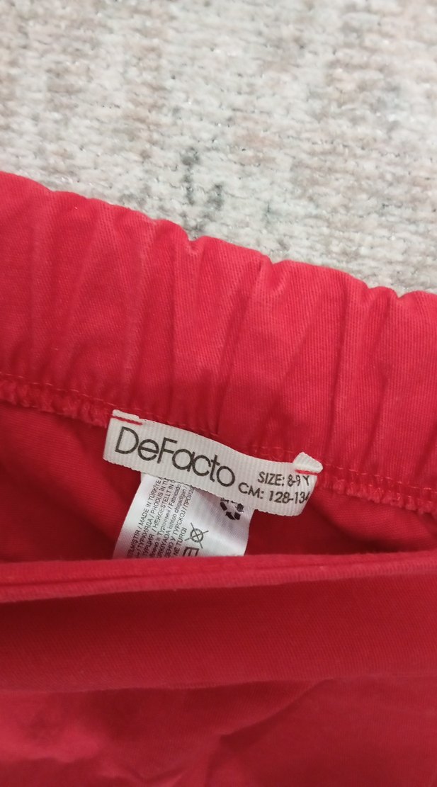 Kırmızı Pilili etek şort - Görsel 3