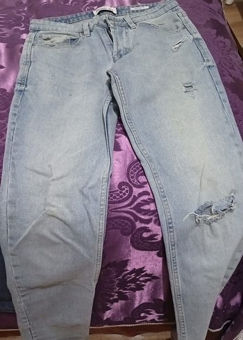 Gri Düğmeli erkek  Pantolon - Görsel 2