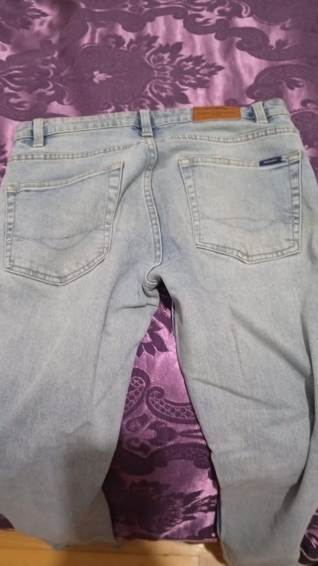 Gri Düğmeli erkek  Pantolon - Görsel 3