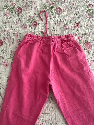 Paça püsküllü gabardin pantolon - Görsel 5