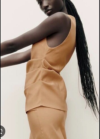 l Beden camel Renk Zara bluz