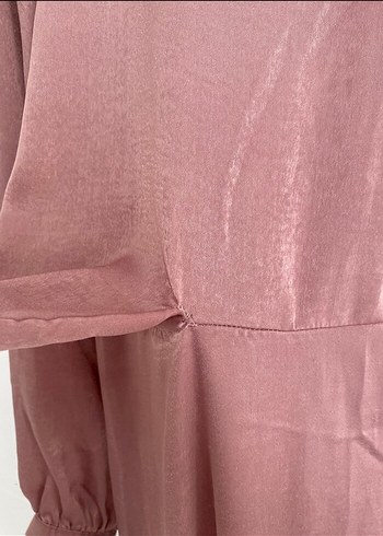 Bej Uzun Drapeli Kadın Abiye Elbise - Görsel 7