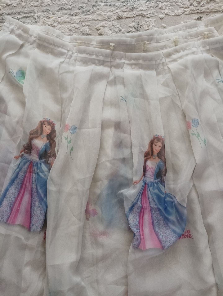 Bohem Tarz Uzun Beyaz Baskılı perde - Görsel 2