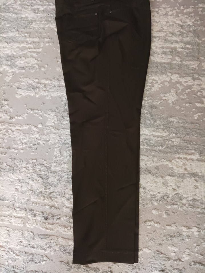 Düz Kahverengi Kadın Kumaş Pantolon - Görsel 2