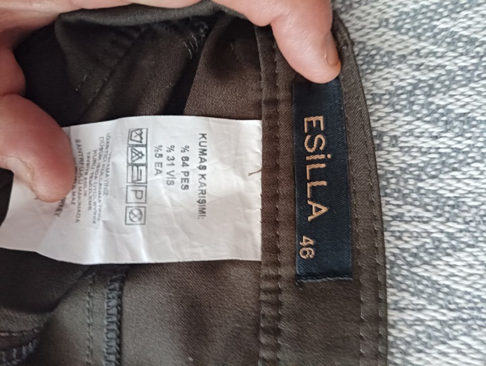 Düz Kahverengi Kadın Kumaş Pantolon - Görsel 3