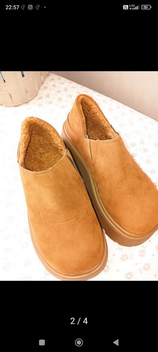 Kahverengi Süet Kadın Dolgu Topuk Bot - Görsel 3