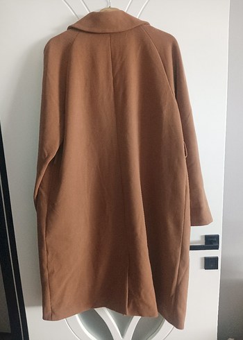 Bej Süet Midi Kadın Kaban - Görsel 3