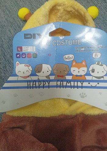 Sarı Kahverengi Tüy Detaylı Arı Desenli Köpek Kıyafeti - Görsel 3