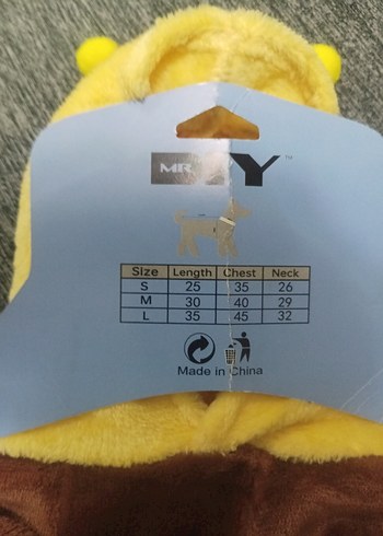 Sarı Kahverengi Tüy Detaylı Arı Desenli Köpek Kıyafeti - Görsel 4