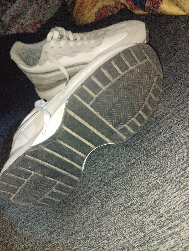 Beyaz Gri Bağcıklı Kadın Spor Ayakkabı - Görsel 4