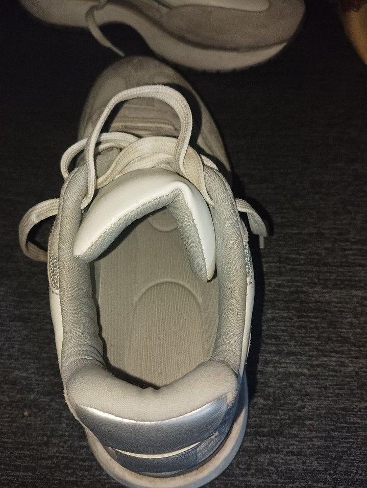 Beyaz Gri Bağcıklı Kadın Spor Ayakkabı - Görsel 3