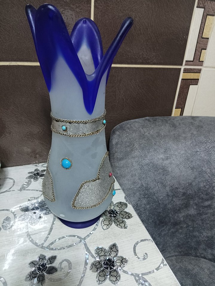 Açık Mavi Dekoratif Vazo - Görsel 2