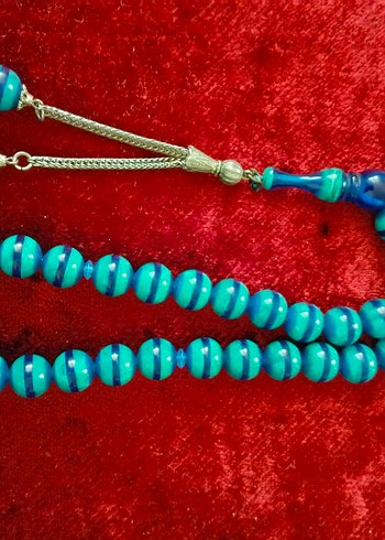 Renkli Turkuaz Erkek Tesbih - Görsel 2