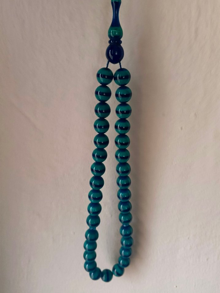 Renkli Turkuaz Erkek Tesbih - Görsel 3