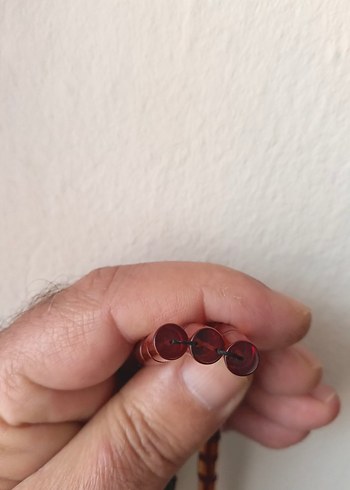 Parlak Deve Tüyü Renkli Erkek Tesbih - Görsel 2