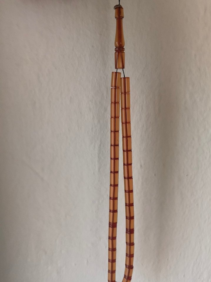 Parlak Deve Tüyü Renkli Erkek Tesbih - Görsel 3