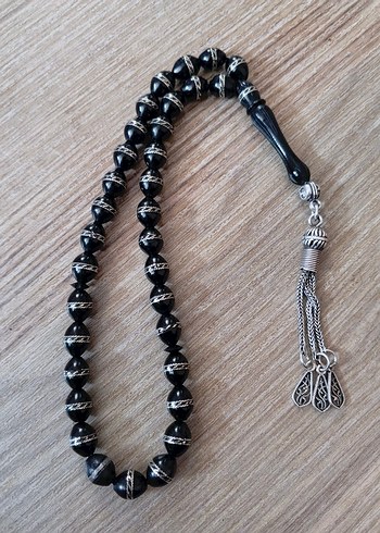 gümüş işlemeli kuka tesbih - Görsel 3