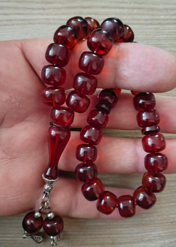 Bordo Parlak Erkek Tesbih - Görsel 3