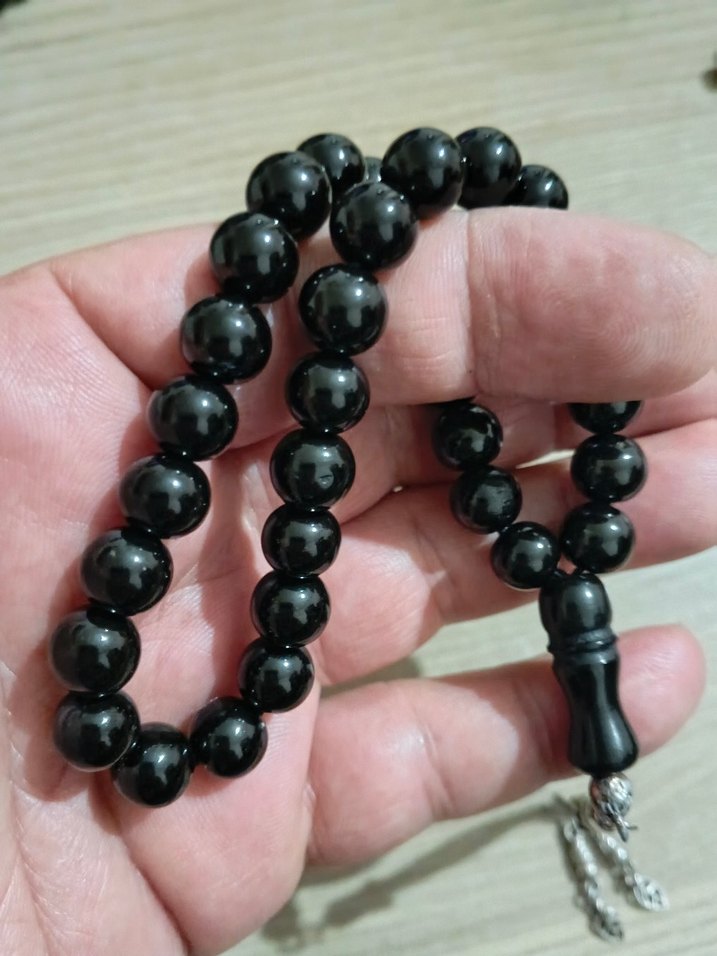 Erkek Siyah ve Kahverengi Tesbih Seti - Görsel 3