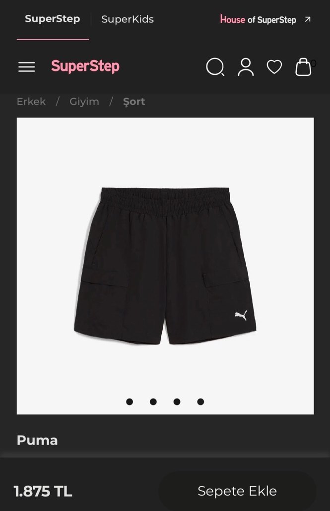 Puma Erkek Siyah Şort XL - Görsel 2