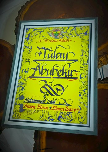 isme ÖZEL çerçeveli taraftar tablolar - Görsel 2