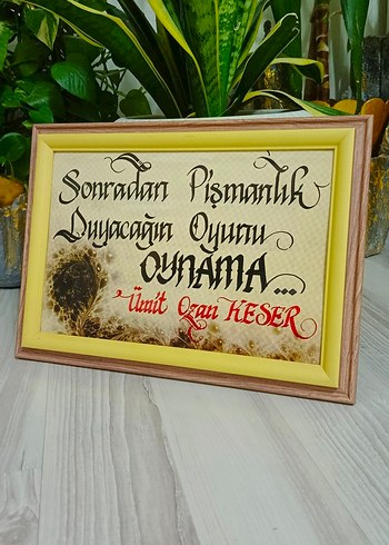 isme Özel çerceveli tablolar - Görsel 14