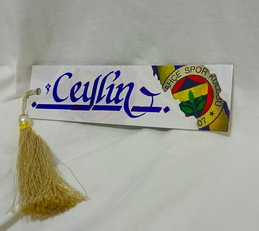 isme Özel çok şık püsküllü kitap ayracı - Görsel 4