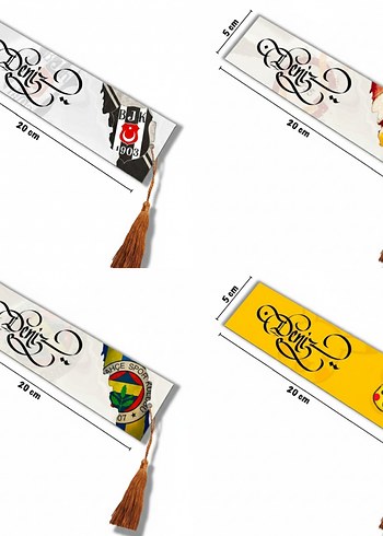 isme Özel çok şık püsküllü kitap ayracı - Görsel 17