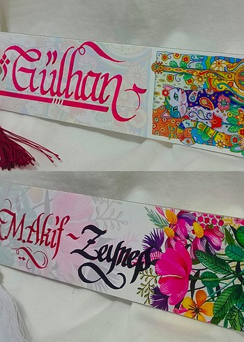 isme Özel çok şık püsküllü kitap ayracı - Görsel 7