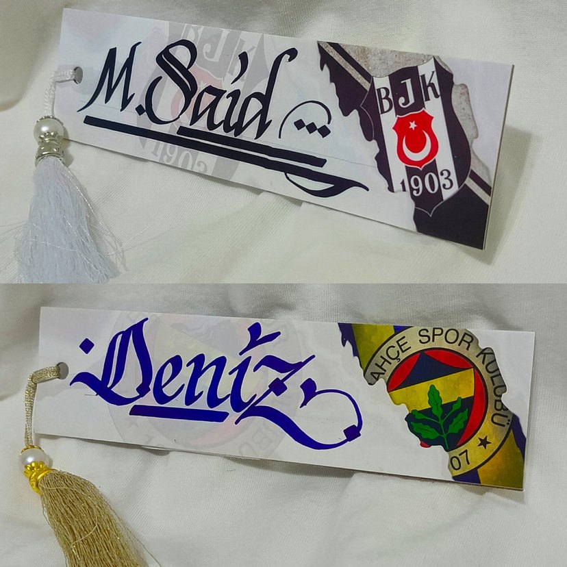 isme Özel çok şık püsküllü kitap ayracı - Görsel 2