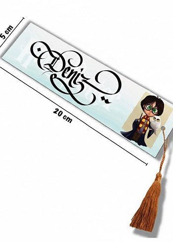 isme Özel çok şık püsküllü kitap ayracı - Görsel 12