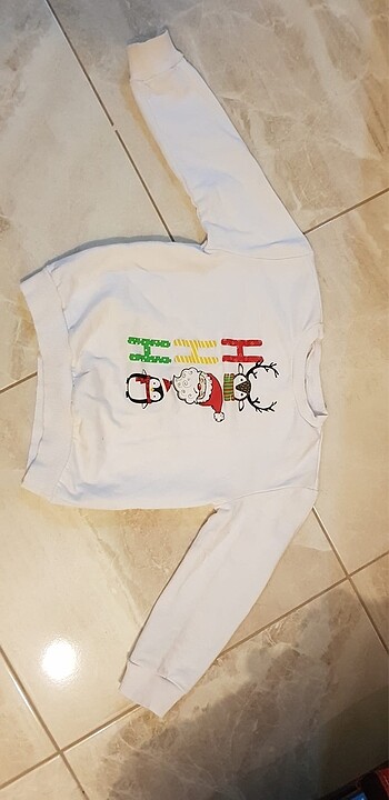 Kız çocuk içi polar sweatshirt