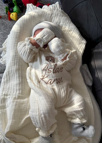 BabyJem Bebek Uyku Minderi Gri Beyaz - Görsel 4