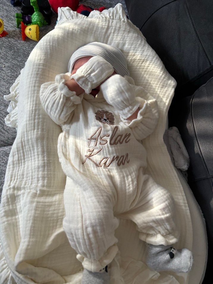 BabyJem Bebek Uyku Minderi Gri Beyaz - Görsel 4