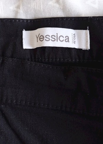 Kadın Siyah Keten Rahat Kesim Midi Pantolon - Görsel 3