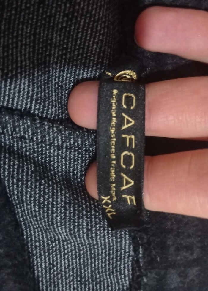 Ekoseli Siyah Büyük Beden Pamuklu Tayt - Görsel 3