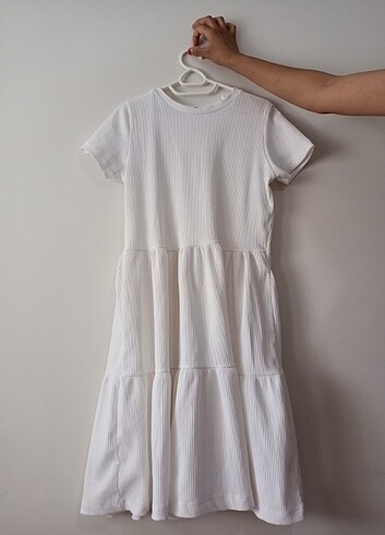 s Beden beyaz günlük elbise 